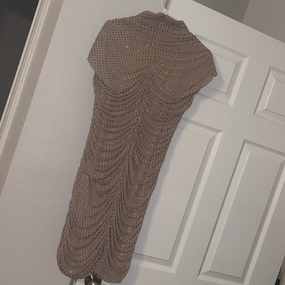 Zara Sparkly Stud Ruched Dress - Picture 4 of 11